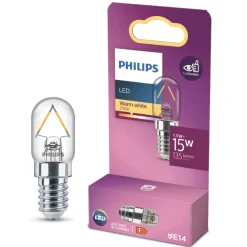 Philips LED-filamentpære T20 E14 klar 135 lm - Klar