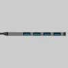 Plexgear CB223 USB-A-hub med USB-C-forbindelse 4-vejs