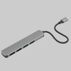 Plexgear CB223 USB-A-hub med USB-C-forbindelse 4-vejs