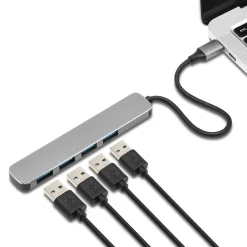 Plexgear CB223 USB-A-hub med USB-C-forbindelse 4-vejs
