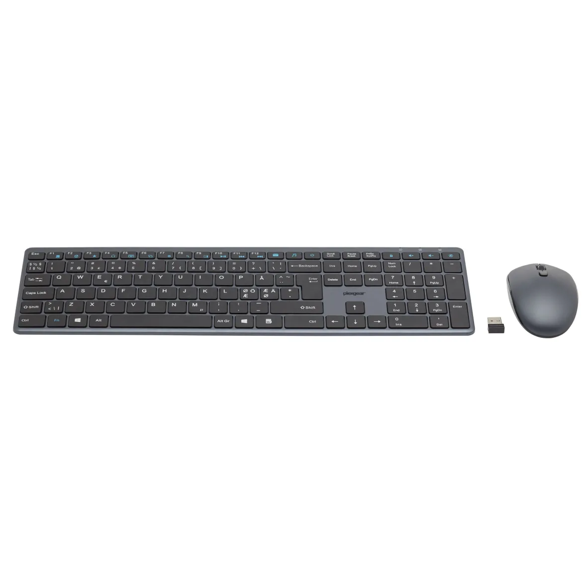 Plexgear KM-Silent Trådløst tastatur og mus
