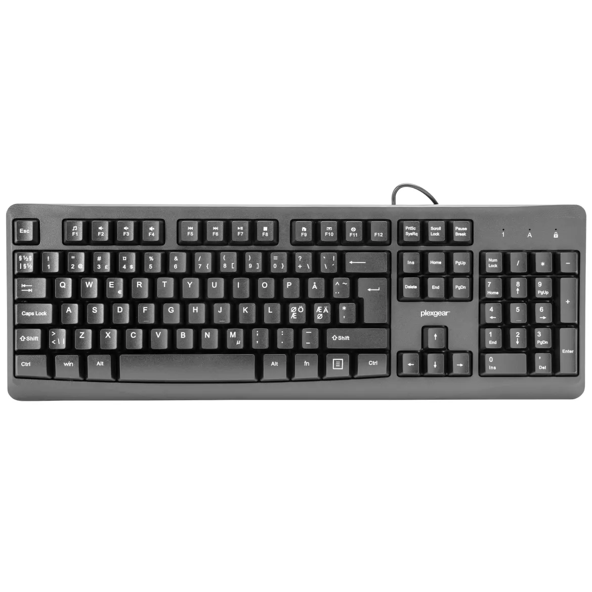 Plexgear MK101 Trådbundet tastatur - Sort