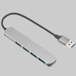 Plexgear USB-A-hub med 4-vejs USB-A-forbindelse