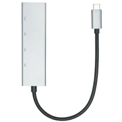 Plexgear USB-C-hub med 4 porte