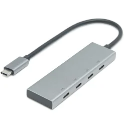 Plexgear USB-C-hub med 4 porte