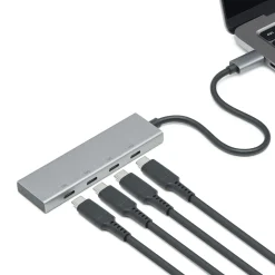 Plexgear USB-C-hub med 4 porte