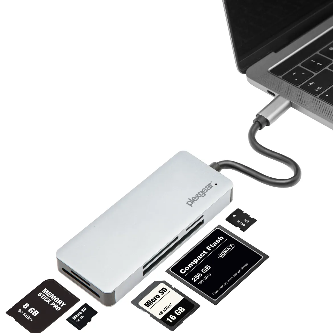 Plexgear USB-C kortlæser