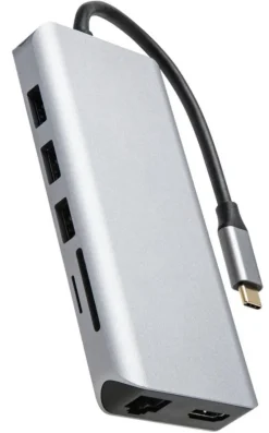 Plexgear USB-C Multiadapter - 100 W Passthrough - 12 porte