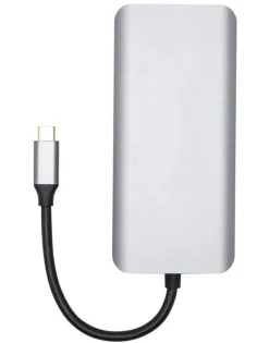 Plexgear USB-C Multiadapter - 100 W Passthrough - 12 porte