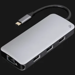 Plexgear USB-C Multiadapter - 100 W Passthrough - 9 porte