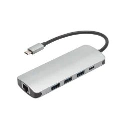 Plexgear USB-C Multiadapter - 100 W Passthrough - 5 porte