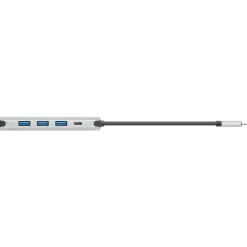 Plexgear USB-C Multiadapter - 100 W Passthrough - 5 porte