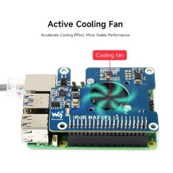 PoE+ Hat til Raspberry Pi 5
