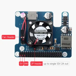 PoE+ Hat til Raspberry Pi 5