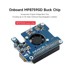 PoE+ Hat til Raspberry Pi 5