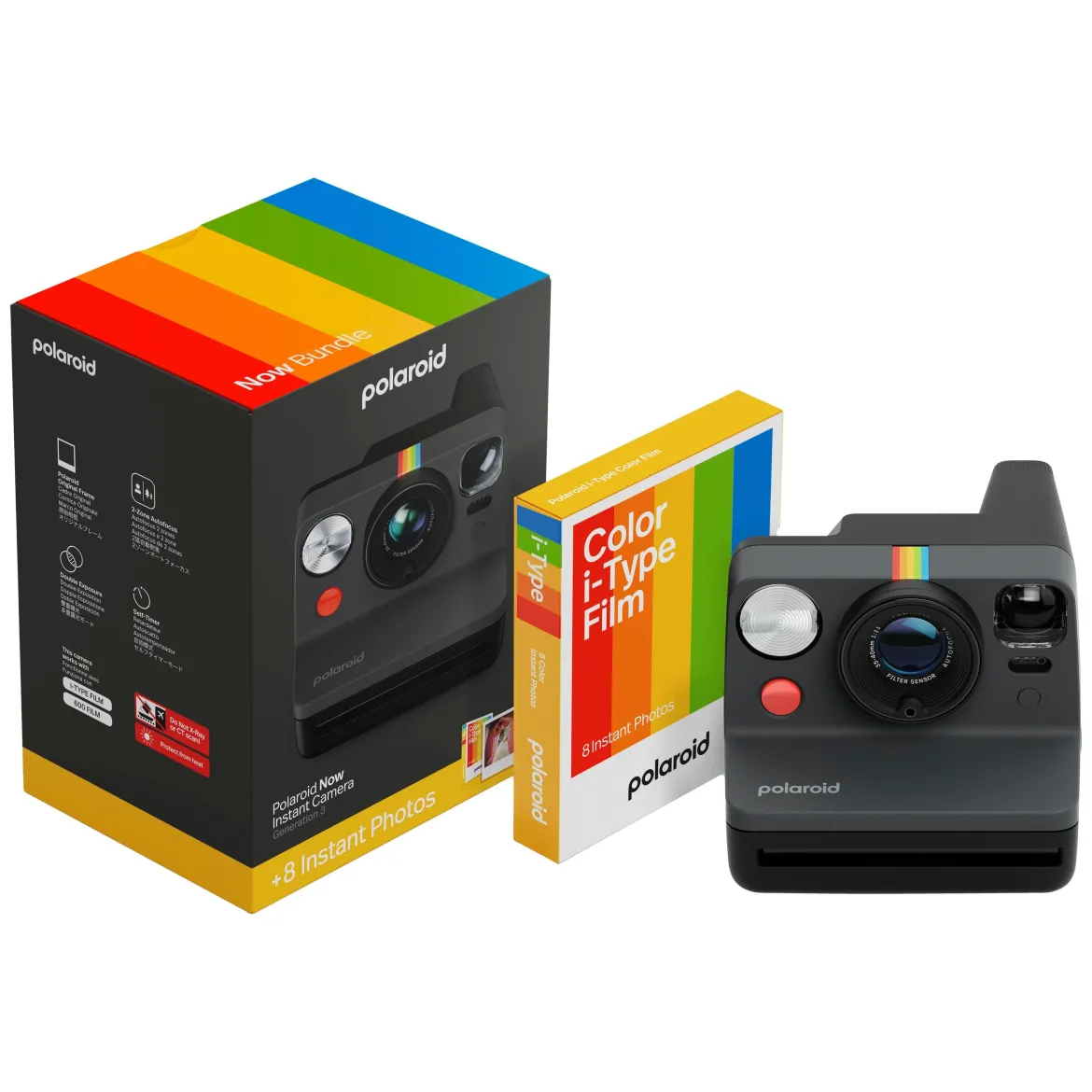 Polaroid Now Gen 3 Sort med film
