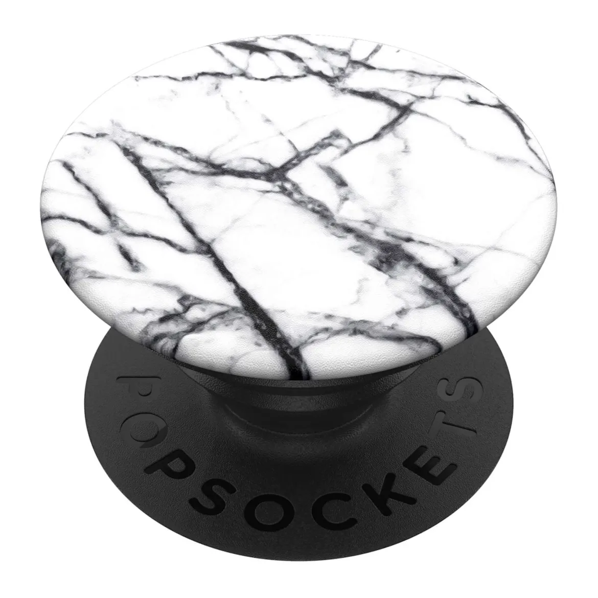 Popsockets Aftageligt greb til mobil - Hvid marmor