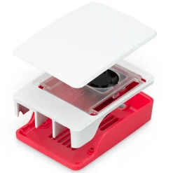 Raspberry Pi SC1159 Kabinet med blæser til Raspberry Pi 5 Model B - Rød/Hvid