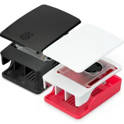 Raspberry Pi SC1159 Kabinet med blæser til Raspberry Pi 5 Model B - Rød/Hvid