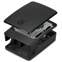Raspberry Pi SC1159 Kabinet med ventilator til Raspberry Pi 5 Model B - Sort/Grå