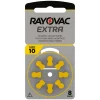 Rayovac Høreapparatbatterier Gul ZA10 - 8-pakning