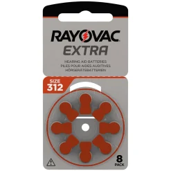Rayovac Høreapparatbatterier Brun ZA312 - 8-pakning