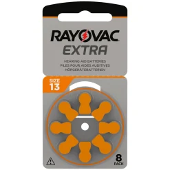 Rayovac Høreapparatbatterier Orange ZA13 - 8-pakning