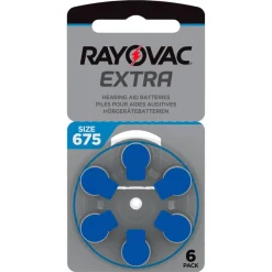 Rayovac Høreapparatbatterier Blå 675P 6-pakke
