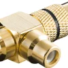 RCA-adapter med lydudtagning Guldbelagt - Sort