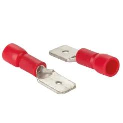 Rød fladstift 10-pakning - 2,8 mm