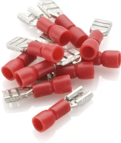 Rød fladtoppet stiknøgle 10-pak - 6,3 mm