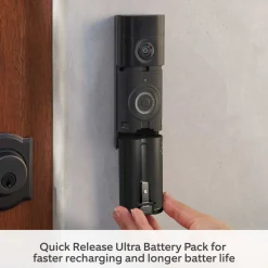 Ring Battery Video Doorbell Pro, Retinal 4K, Deep Silver
