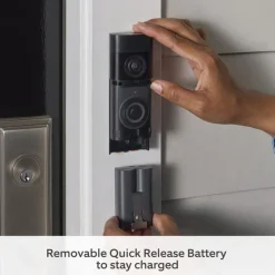 Ring Battery Video Doorbell Plus, Retinal 2K, Nickel Silver
