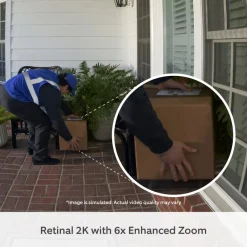 Ring Battery Video Doorbell Plus, Retinal 2K, Nickel Silver