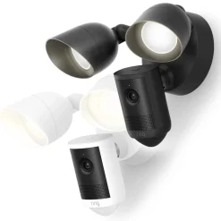 Ring Floodlight Cam Pro overvågningskamera Retinal 2K, Sort