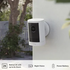 Ring Outdoor Cam Plus Battery, Retinal 2K, Sort