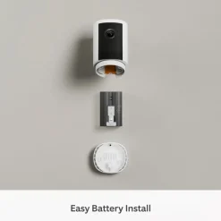 Ring Outdoor Cam Plus Battery, Retinal 2K, Hvid