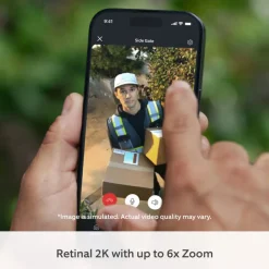 Ring Outdoor Cam Plus Battery, Retinal 2K, Hvid