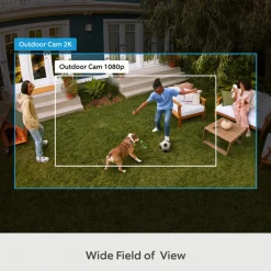 Ring Outdoor Cam Plus Battery, Retinal 2K, Hvid
