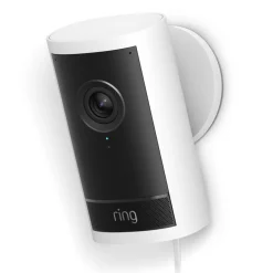 Ring Outdoor Cam Pro Plug-in - Retinal 4K overvågningskamera, Hvid
