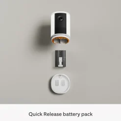 Ring Spotlight Cam Battery (2nd Gen) trådløst overvågningskamera, Hvid
