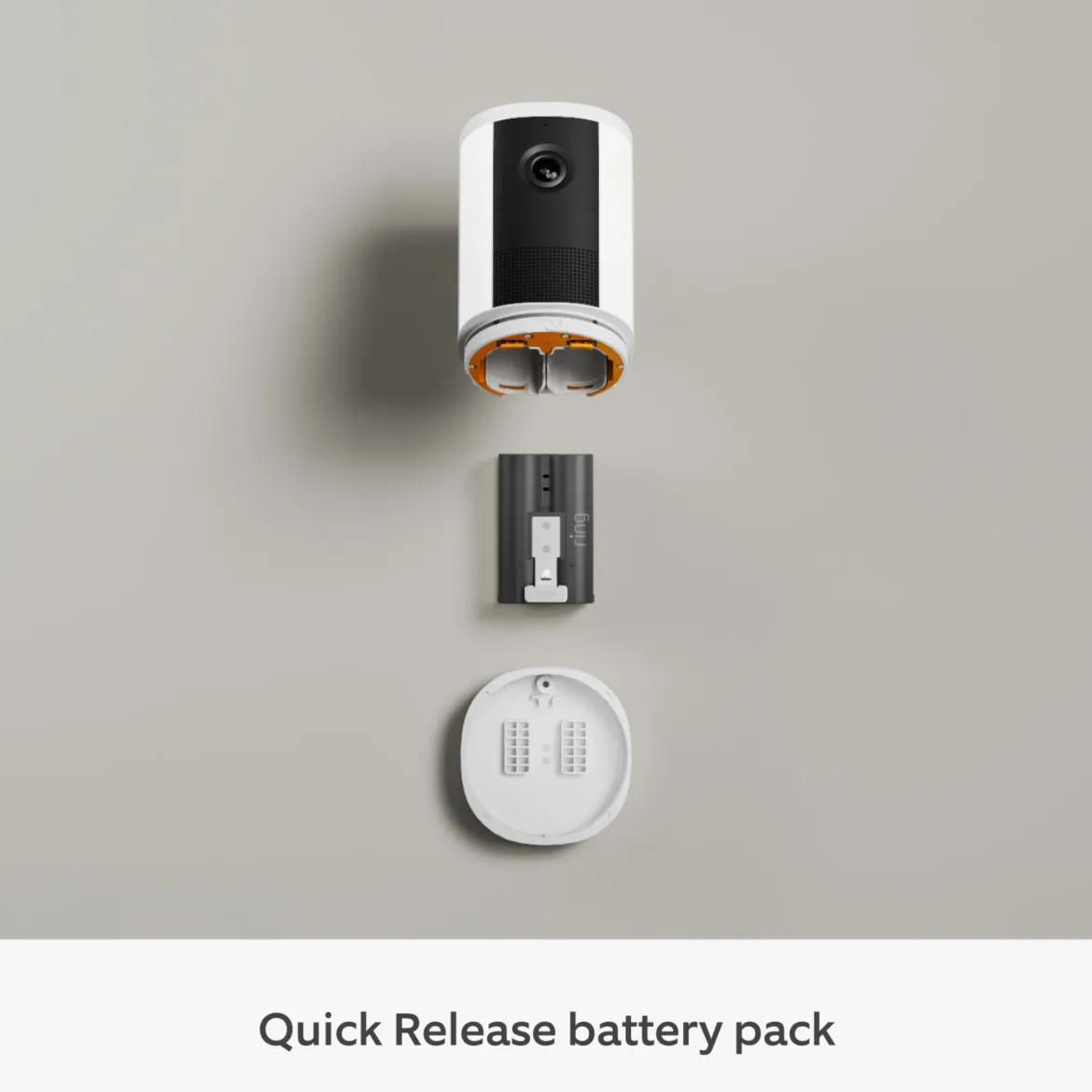 Ring Spotlight Cam Battery (2nd Gen) trådløst overvågningskamera, Hvid