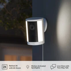 Ring Spotlight Cam Plug-in, Retinal 2K, Hvid