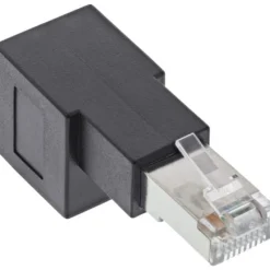 RJ45 vinkeladapter Cat.6A 90° - han til hun