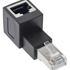 RJ45 vinkeladapter Cat.6A han til hun - 90°