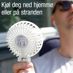 Rubicson bærbar ventilator med genopladeligt batteri.