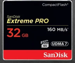 SanDisk Extreme PRO CompactFlash-hukommelseskort, 32 GB, 160 MB/s