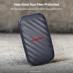SanDisk Portable SSD 1 TB, USB-C, op til 600 MB/s