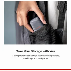 SanDisk Portable SSD 1 TB, USB-C, op til 600 MB/s