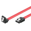 SATA 6 Gb/s-kabel med lås, vinklet/ret - 0,5 m